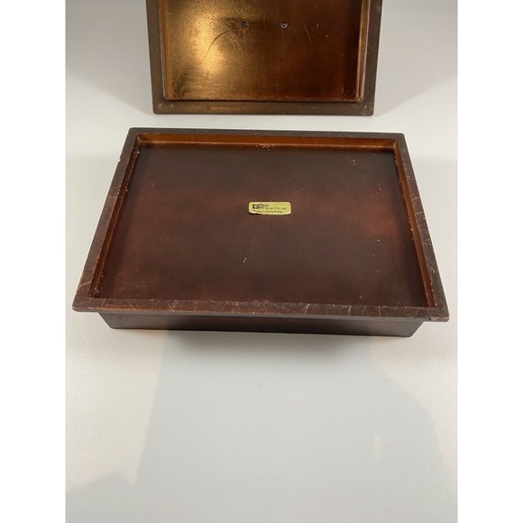 Vintage Playing Card Holder, 1917 Ford Model T Car, Faux Wood Box, Giftco - Picture 10 of 11